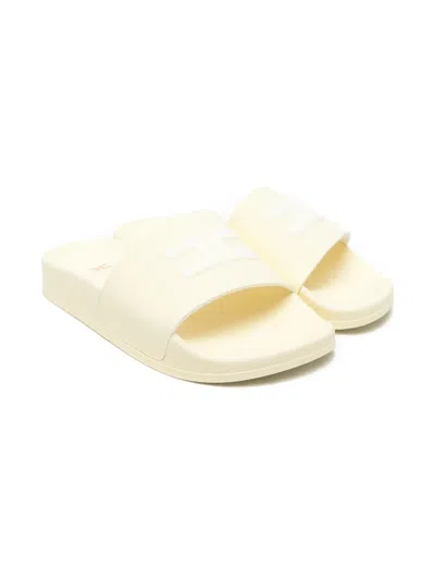 ELISABETTA FRANCHI LA MIA BAMBINA EMBOSSED-LOGO SLIDES