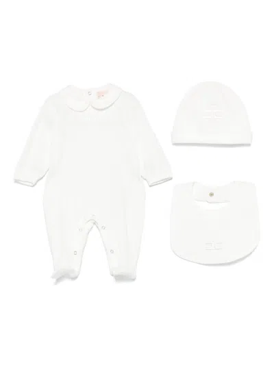 ELISABETTA FRANCHI LA MIA BAMBINA LOGO-EMBROIDERED PYJAMAS