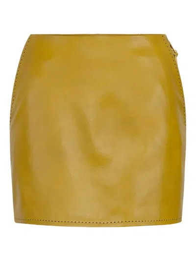 ELISABETTA FRANCHI LEATHER MINI SKIRT