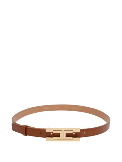 ELISABETTA FRANCHI LOGO-BUCKLE BELT