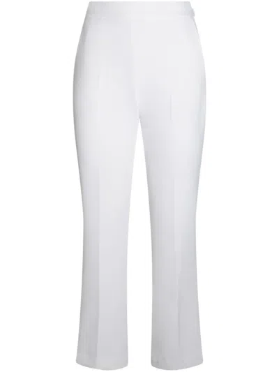 ELISABETTA FRANCHI LOGO-PLAQUE CROPPED TROUSERS