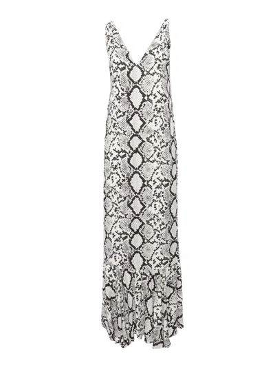 ELISABETTA FRANCHI LONG PYTHON PATTERN DRESS
