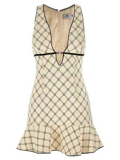 ELISABETTA FRANCHI ELISABETTA FRANCHI LOZENGE MINI DRESS