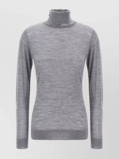 ELISABETTA FRANCHI RIBBED TURTLENECK SWEATER LONG SLEEVES