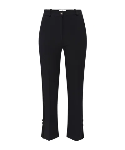 ELISABETTA FRANCHI ELISABETTA FRANCHI SATIN BANDS CRÊPE TUXEDO TROUSERS