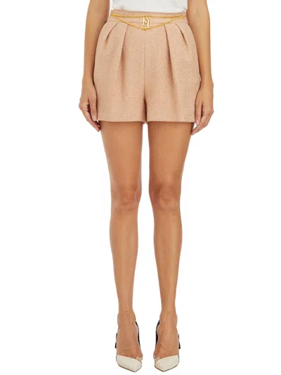 ELISABETTA FRANCHI ELISABETTA FRANCHI SHORT IN TWEED LAMINATO