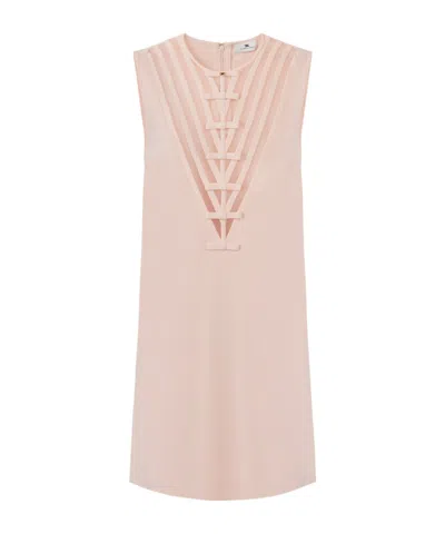 ELISABETTA FRANCHI ELISABETTA FRANCHI TRANSPARENCY DETAILS AND BOWS DRESS