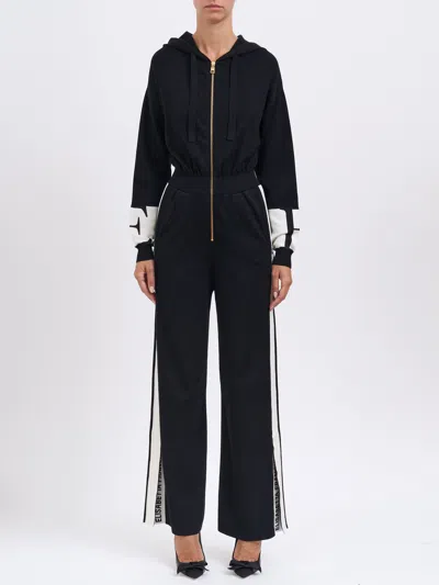 ELISABETTA FRANCHI ELISABETTA FRANCHI VISCOSE OVERALL WITH BANDS
