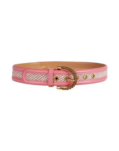 ELISABETTA FRANCHI ELISABETTA FRANCHI WOMAN BELT FUCHSIA SIZE 10 COTTON, ACRYLIC, POLYESTER