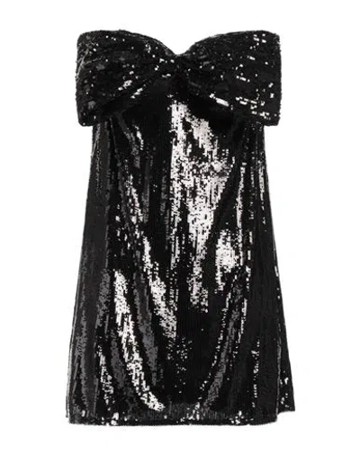 ELISABETTA FRANCHI ELISABETTA FRANCHI WOMAN MINI DRESS BLACK SIZE 8 POLYESTER