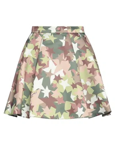 ELISABETTA FRANCHI ELISABETTA FRANCHI WOMAN MINI SKIRT MILITARY GREEN SIZE 6 POLYESTER
