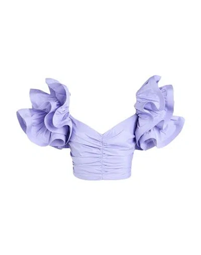 ELISABETTA FRANCHI ELISABETTA FRANCHI WOMAN TOP LILAC SIZE 2 POLYESTER