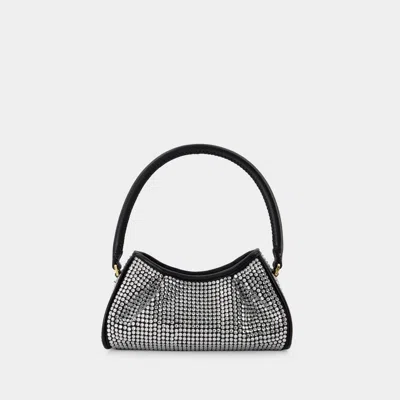 ELLEME SMALL DIMPLE HANDBAG - ELLEME - SILVER/BLACK - STRASS