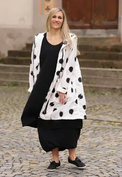 ELLI ELLI - LAGENLOOK SOMMER MANTEL GR 44 46 48 50 52 54 - WEISS SCHWARZ