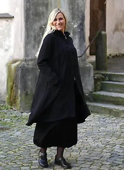 ELLI ELLI - LAGENLOOK SWEAT MANTEL GR 44 BIS 56 - SCHWARZ