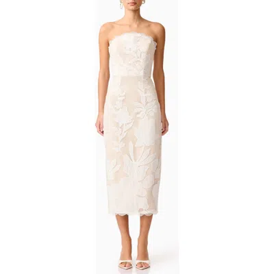 ELLIATT ELLIATT FLOR STRAPLESS COCKTAIL DRESS