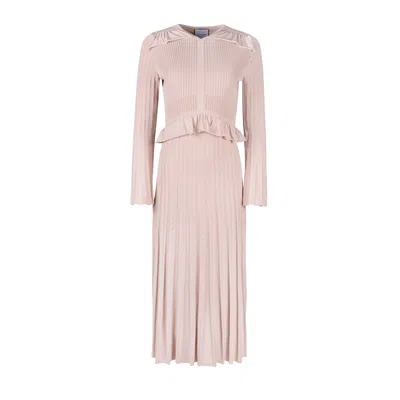 ELLIE MAKIR WOMEN'S PINK KNIT MIDI DRESS - BALLET