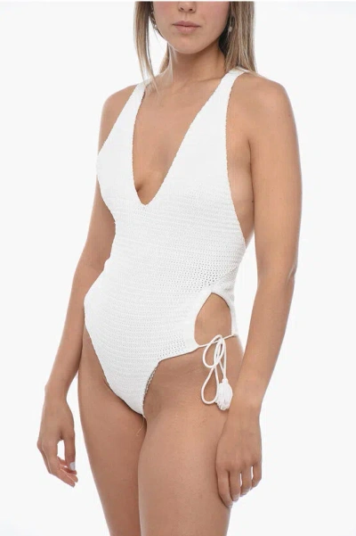ELOU Crochet One Piece Swimsuit with Cut-Out Details