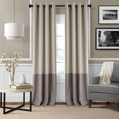 ELRENE HOME FASHIONS BRAIDEN COLOR BLOCK BLACKOUT CURTAIN PANEL, 52 X 84