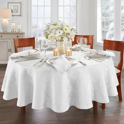 ELRENE HOME FASHIONS ELRENE CAIDEN ELEGANCE DAMASK ROUND TABLECLOTH, 70 X 70