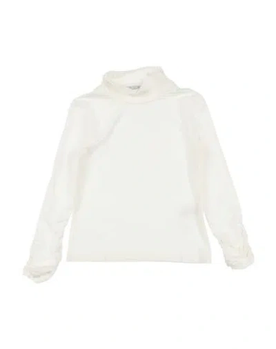 ELSY ELSY TODDLER GIRL T-SHIRT OFF WHITE SIZE 7 VISCOSE, ELASTANE