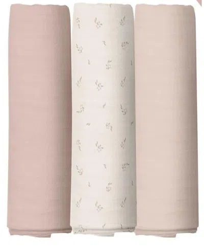 ELY'S & CO. UNISEX COTTON MUSLIN SWADDLE BLANKET 3 PACK - BABY