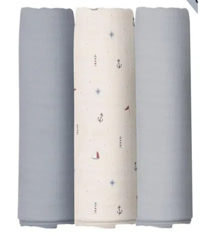 ELY'S & CO. UNISEX COTTON MUSLIN SWADDLE BLANKET 3 PACK - BABY