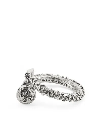 EMANUELE BICOCCHI BRUSHED-FINISH RING