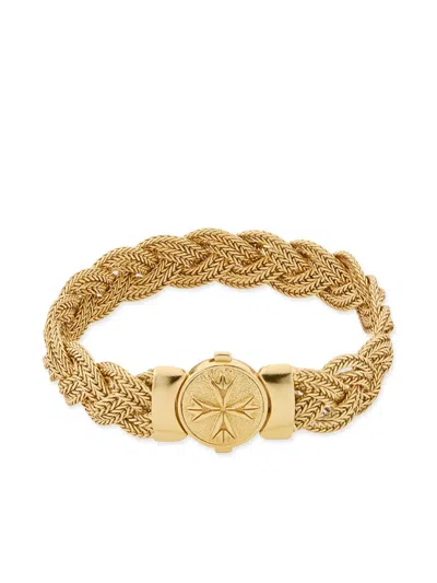 EMANUELE BICOCCHI LARGE DIAMOND-CUT FLAT BRAIDED BRACELET