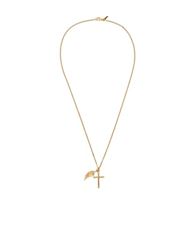 EMANUELE BICOCCHI EMANUELE BICOCCHI CROSS AND WING NECKLACE