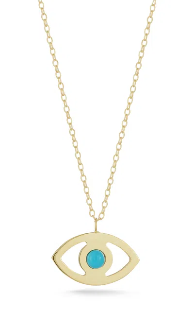 EMBER FINE JEWELRY 14K ITALIAN GOLD EVIL EYE NECKLACE
