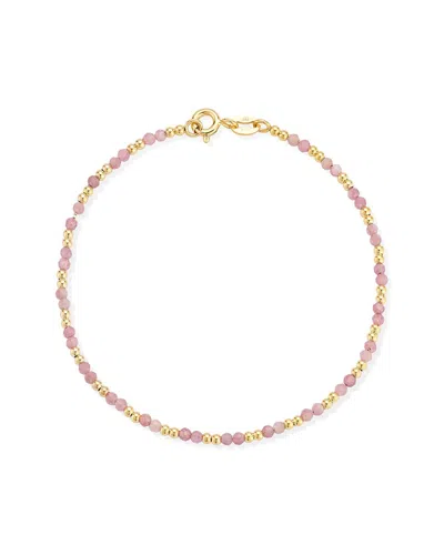 EMBER FINE JEWELRY EMBER FINE JEWELRY 14K ROSE QUARTZ BEAD BRACELET