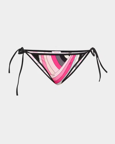 PUCCI IRIDE-PRINT TRIANGLE BIKINI BOTTOMS