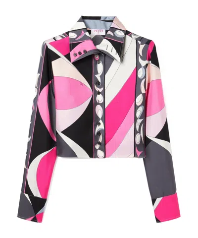 PUCCI PUCCI PRESCI BUTTON-UP CROPPED SHIRT