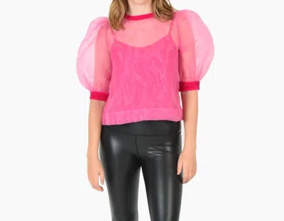 EMILY MCCARTHY BELLA TOP IN FUCHSIA CHEETAH