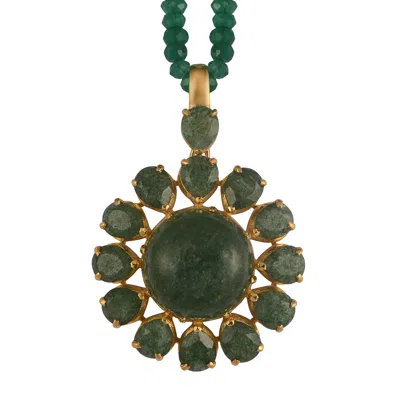 EMMA CHAPMAN JEWELS WOMEN'S GREEN BOSTON STRAWBERRY ONYX PENDANT