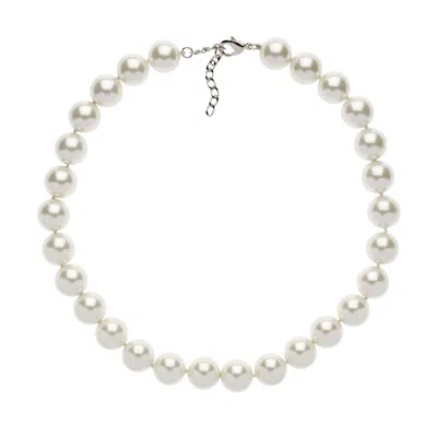 EMMA HOLLAND JEWELLERY WOMEN'S WHITE / SILVER CHUNKY PEARL & PLATINUM NECKLACE