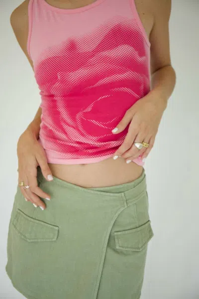 EMORY PARK BELLA ROSE GRAPHIC TANK IN LIGHT PINK