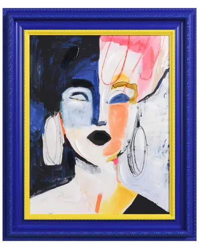 EMPIRE ART DIRECT EMPIRE ART DIRECT ABSTRACT DIVA HAND-PAINTED EMBELLISHED CANVAS WALL ART WITH BAROQUE FRAME