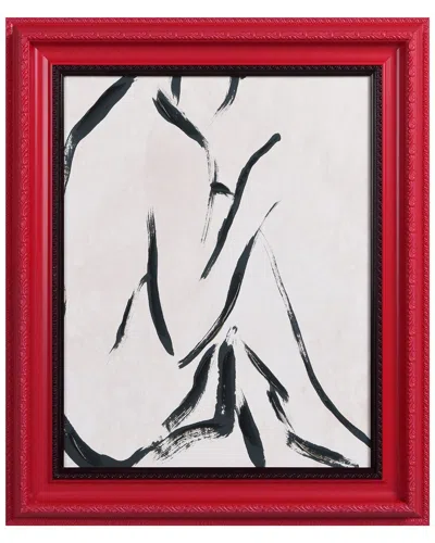 EMPIRE ART DIRECT EMPIRE ART DIRECT ABSTRACT SILHOUETTE HAND-PAINTED EMBELLISHED CANVAS WALL ART WITH BAROQUE FRAME