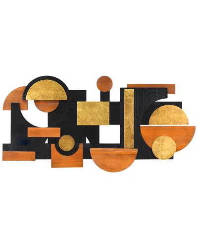 EMPIRE ART DIRECT EMPIRE ART DIRECT AMBER EMBRACES I HANDMADE DIMENSIONAL SOLID WOOD ABSTRACT WALL ART