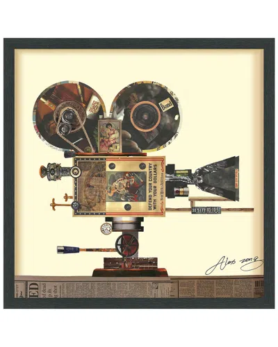 EMPIRE ART DIRECT EMPIRE ART DIRECT ANTIQUE FILM PROJECTOR FRAMED ARTWORK BY ALEX ZENG