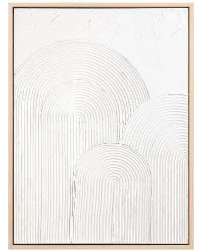 EMPIRE ART DIRECT EMPIRE ART DIRECT ARC HARMONY HEAVILY TEXTURED HAND-PAINTED FRAMED CANVAS WALL ART