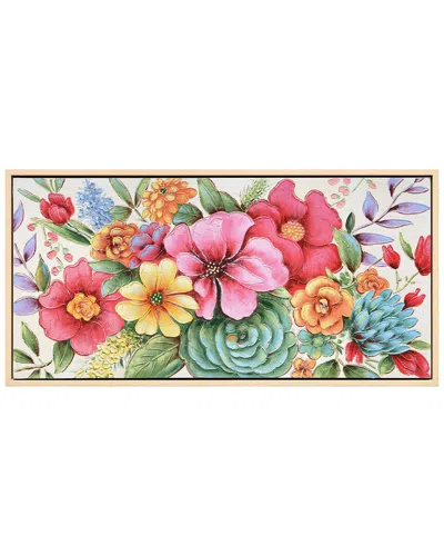 EMPIRE ART DIRECT EMPIRE ART DIRECT FLORAL SYMPHONY HEAVILY TEXTURED HAND-PAINTED FRAMED CANVAS WALL ART