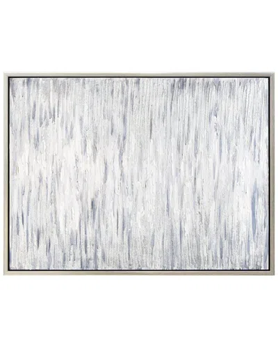 EMPIRE ART DIRECT EMPIRE ART DIRECT GRAY FIELD II TEXTURED GLITTER HAND-PAINTED FRAMED CANVAS WALL ART