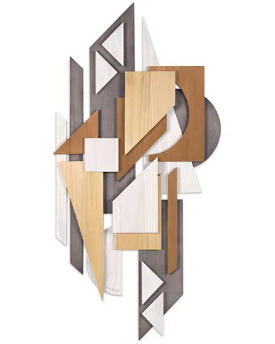 EMPIRE ART DIRECT EMPIRE ART DIRECT MOONLIT MIST I HANDMADE DIMENSIONAL SOLID WOOD ABSTRACT WALL ART