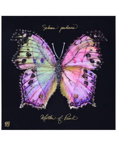 EMPIRE ART DIRECT EMPIRE ART DIRECT PINK MONARCH ELEGANCE EMBELLISHED CANVAS WALL ART