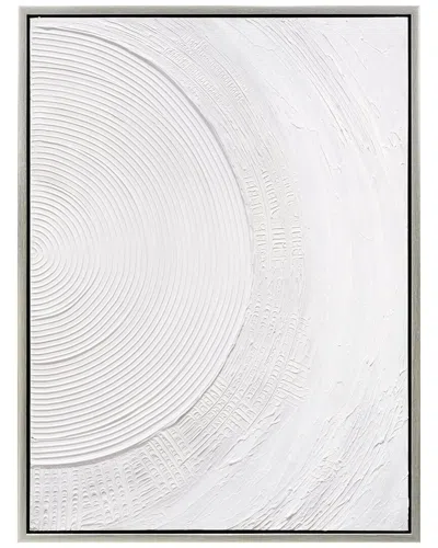 EMPIRE ART DIRECT EMPIRE ART DIRECT SERENE CIRCLES HEAVILY TEXTURED HAND-PAINTED FRAMED CANVAS WALL ART