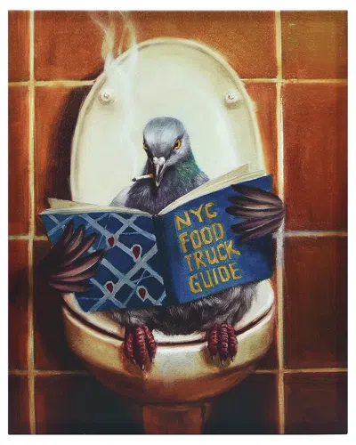 EMPIRE ART DIRECT EMPIRE ART DIRECT STOOL PIGEON GRAPHIC ART PRINT ON WRAPPED CANVAS WALL ART