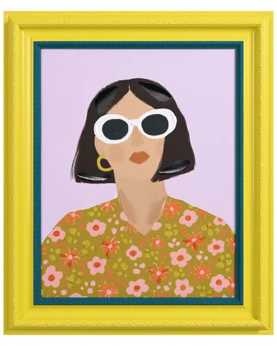 EMPIRE ART DIRECT EMPIRE ART DIRECT SUNSHINE CHIC HAND-PAINTED EMBELLISHED CANVAS WALL ART WITH BAROQUE FRAME